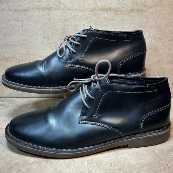 Kenneth Cole Dark Leather Chukka Boots - Picture 1 of 7